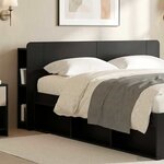vidaXL Cabinet de Tête de Lit avec stockage Noir Bois d'ingénierie