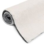Vidaxl tapis 160x230 cm fausse fourrure de lapin crème