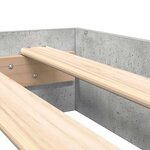 vidaXL Lit Bibliothèque Gris béton 100 x 200 cm Bois d'ingénierie