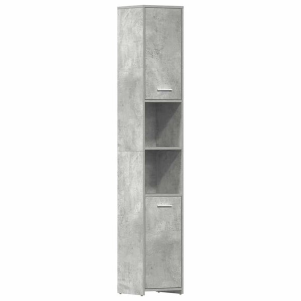 vidaXL Armoire de salle de bain Gris béton Bois d'ingénierie