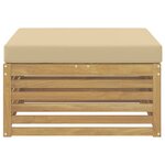 vidaXL Pouf d'Extérieur Bois d'Acacia Massif Blanc