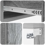 vidaXL Table d'appoint murale 59 x 34 5 x 17 cm Bois d'ingénierie