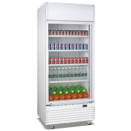 Armoire à boisson réfrigérée professionnelle - 660 litres - virtus - r290 - acier inoxydable1840vitrée x730x2036mm