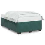 vidaXL Cadre de lit vert foncé 120x190 cm velours