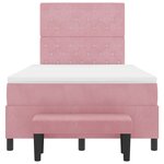 vidaXL Lit à ressorts avec matelas Rose 120 x 190 cm Velours
