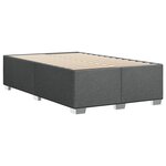 vidaXL Sommier à lattes de lit avec matelas Gris foncé 120x200cm Tissu