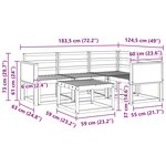 vidaXL Ensemble de canapés d'extérieur 5 pc Naturel