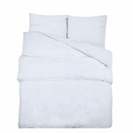 vidaXL Ensemble de housse de couette Blanc 225x220 cm Coton