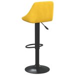 vidaXL Tabouret de bar Jaune moutarde Velours