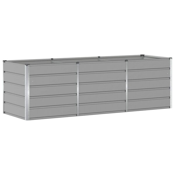 vidaXL Jardinière Gris clair 240 x 80 x 75 cm Acier