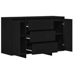 vidaXL Buffet avec tiroir Noir 120 x 41 x 75 cm Bois d'ingénierie