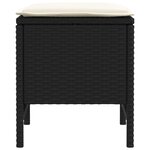 vidaXL Pouf de Jardin 2 Pièce Noir et Crème 38 x 38 x 45 cm Rotin PE