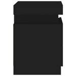 vidaXL Tables de chevet avec lumières LED 2 Pièces noir 35x39x55 cm