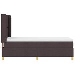 vidaXL Lit à ressorts avec matelas Marron 100 x 200 cm tissu