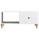 vidaXL Table basse Blanc 90 x 50 x 40 cm Bois d'ingénierie
