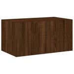 vidaXL Meuble TV mural avec lumières LED chêne marron 60x35x31 cm