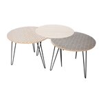 Table gigogne pieds fils (lot de 3)