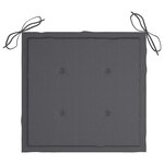 vidaXL Chaises de jardin empilables avec coussins lot de 8 Teck solide