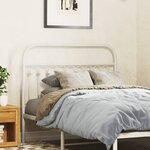 vidaXL Tête de lit métal blanc 100 cm
