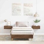 vidaXL Cadre de lit sans matelas chêne marron 100x200 cm