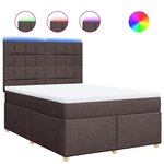 vidaXL Sommier à lattes de lit avec matelas Marron foncé 140x200 cm