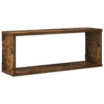 vidaXL Étagères murales cube 4 Pièces Chêne fumé 60x15x23 cm Bois