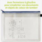 ACROPAQ 5 Pochettes documents à fermeture éclair en maille- 5x Pochettes 357x272mm PVC