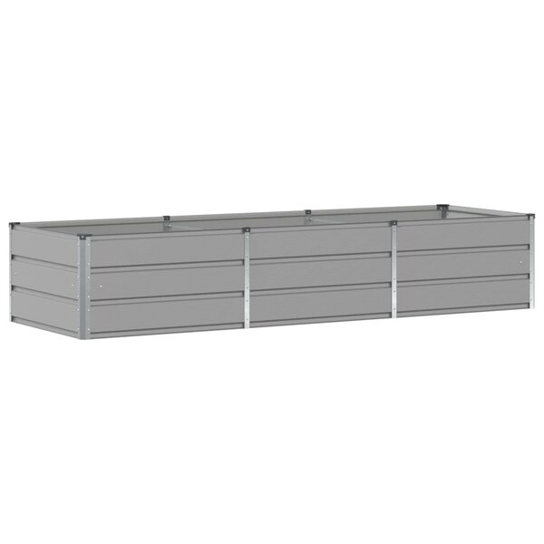 vidaXL Jardinière Gris clair 240 x 80 x 45 cm Acier