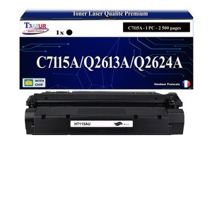 T3AZUR -Toner compatible avec HP C7115A pour LaserJet 1000  1005  1200  1200N  1200SE  1220  1220SE  3300  3310 MFP  3320 MFP  3320N MFP  3330 MFP  3380