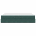 vidaXL Lit avec rangement et matelas Vert foncé 120 x 200 cm Velours