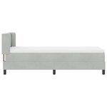 vidaXL Lit à ressorts avec matelas Gris clair 200 x 80 cm Polyester