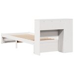 vidaXL Lit bibliothèque sans matelas blanc 75x190cm bois de pin massif
