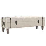 Banc banquette de rangement 111 x 34 x 37 cm bois massif et acier 02_0010889
