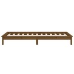 vidaXL Cadre de lit à LED sans matelas 90x200 cm bois massif