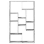 vidaXL Bibliothèque gris béton 72x20x120 cm bois d'ingénierie