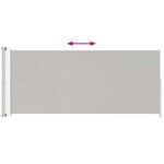 vidaXL Auvent latéral rétractable de patio 180x500 cm Crème
