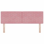 vidaXL Tête de lit LED avec des lumières à LED Rose 144 cm Polyester