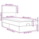 vidaXL Cadre de lit ottoman avec matelas bleu foncé 90x200 cm velours
