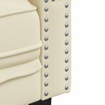 vidaXL Ensemble de canapé Chesterfield 2 Pièces crème similicuir