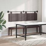 vidaXL Tête de lit suspendue Marron foncé Tissu