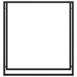 vidaXL Portant de bois de chauffage Noir mat 110x28x116 cm Acier