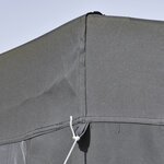 Tonnelle barnum tente de réception hexagonale 10 m² style cosy métal polyester imperméabilisé surface env. 10 m² gris