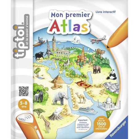 Tiptoi - mon premier atlas - ravensburger - livre électronique éducatif - des 5 ans - en français