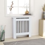 vidaXL Cache-radiateur MDF Blanc 78 cm