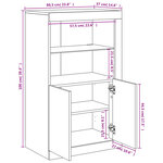 vidaXL Armoire latérale avec lumières LED chêne marron bois ingénierie
