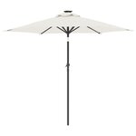 vidaXL Parasol de jardin avec mât en acier blanc 225x225x212 cm