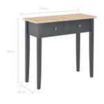 vidaXL Table de console et coiffeuse Noir 79x30x74 cm Bois