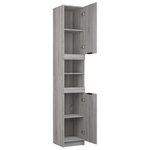 vidaXL Armoire de bain Sonoma gris 32x34x188 5 cm Bois d'ingénierie