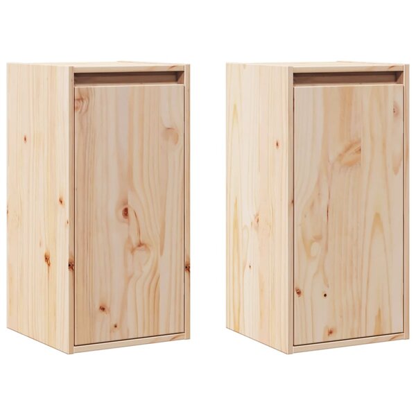vidaXL Armoires murales 2 Pièces 30x30x60 cm Bois de pin massif