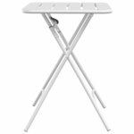 vidaXL Table bistrot Blanc 55 x 55 x 72 5 cm Acier revêtu de poudre